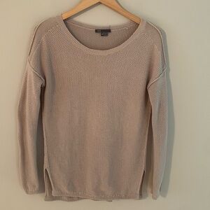 Vince Cotton Cashmere Textured Pullover Sweater Minimalist Quiet Luxury